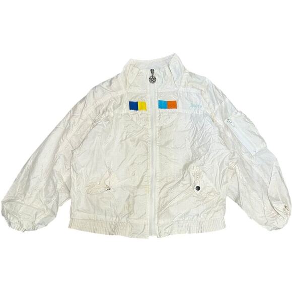 White Colorblock 90’s Windbreaker Jacket - Picture 1 of 7